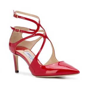 Jimmy Choo Lancer 85 Patent Red Heel Size 36